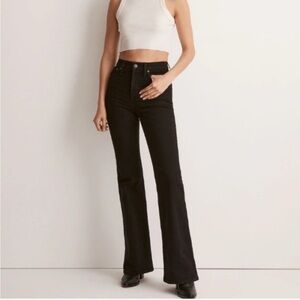 Madewell black denim flare jean